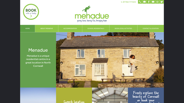 Screenshot of the Menadue Management Trust website