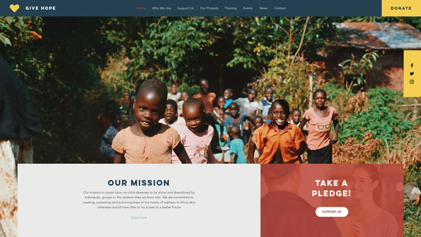 Screenshot of the Cloverleafworld Ministries website