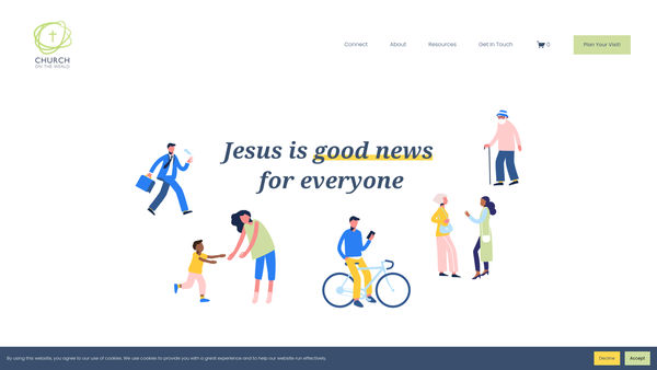 Screenshot of the Church On The Weald website