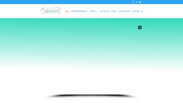 Screenshot of the Syresham Village Hall website