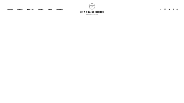 Screenshot of the City Praise Centre CIO website