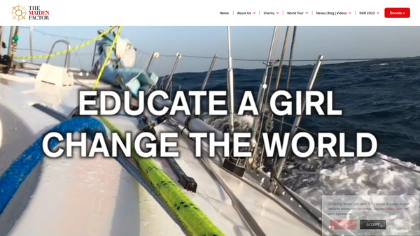 Screenshot of the The Maiden Factor Foundation website