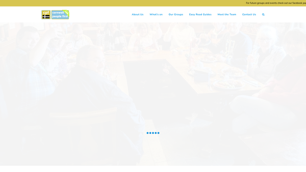 Screenshot of the Cornwall People First website