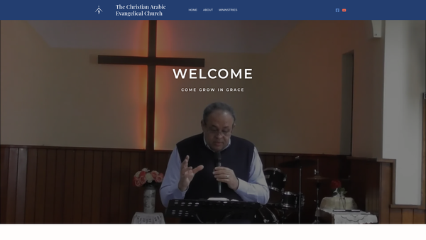 Screenshot of the The Christian Arabic Evangelical Church website
