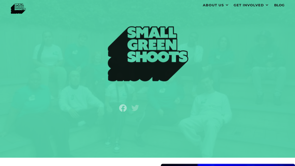 Screenshot of the Small Green Shoots website