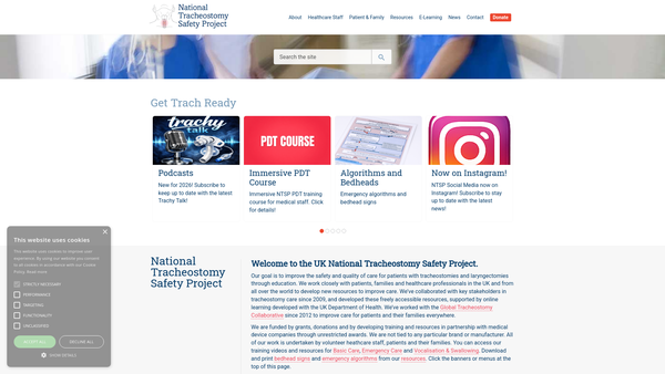 Screenshot of the Ntsp Ltd website