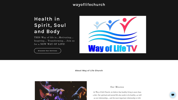 Screenshot of the The Christian Way Of Life Churches Limited website