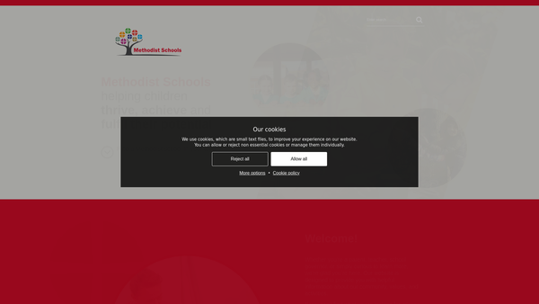 Screenshot of the Methodist Academies And Schools Trust website