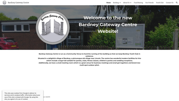 Screenshot of the Bardney Gateway Centre website