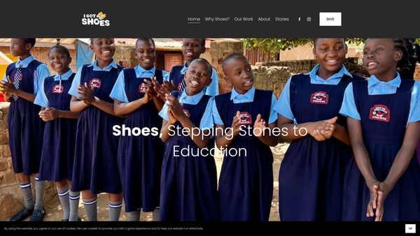 Screenshot of the I Got Shoes website