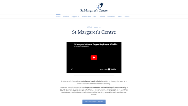 Screenshot of the St Margaret's Centre website