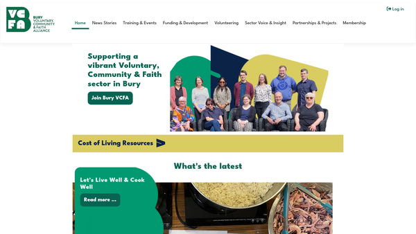 Screenshot of the St John's House Management Group website