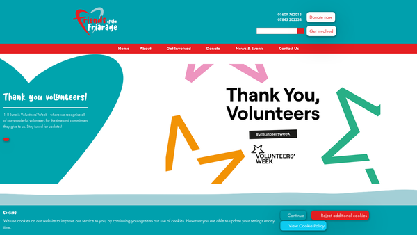 Screenshot of the Friends Of The Friarage website