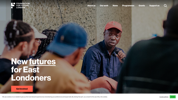 Screenshot of the Foundation For Future London website