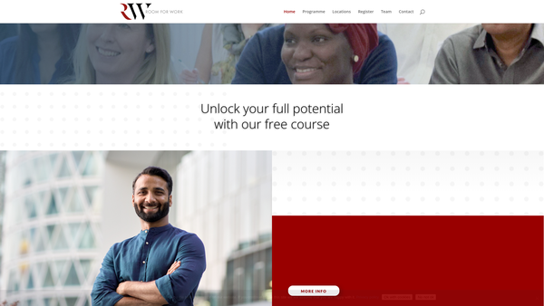 Screenshot of the Room For Work website