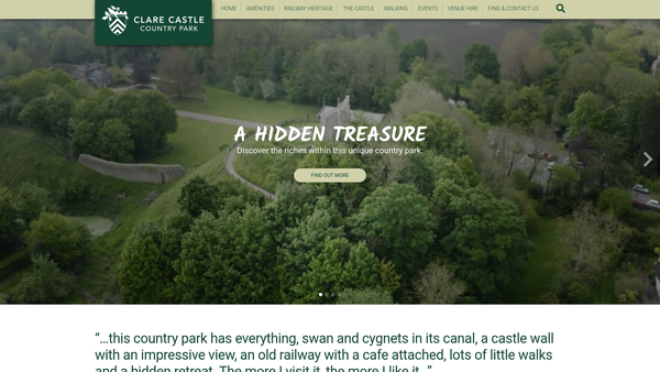 Screenshot of the Clare Castle Country Park Trust CIO website