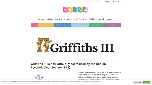 Screenshot of the A.r.i.c.d. website