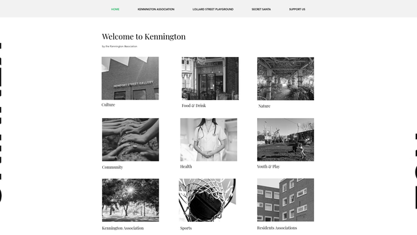 Screenshot of the Kennington Association website