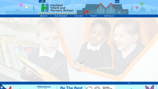 Screenshot of the Friends Of Hasland Infant School website