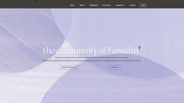Screenshot of the The Community Of St Anselm website