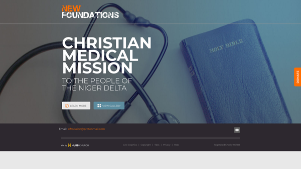 Screenshot of the New Foundations website
