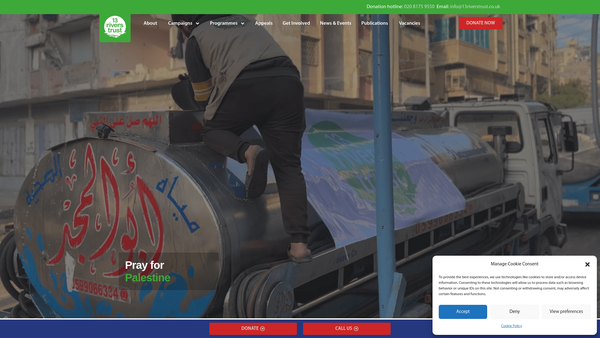 Screenshot of the 13 Rivers Trust website