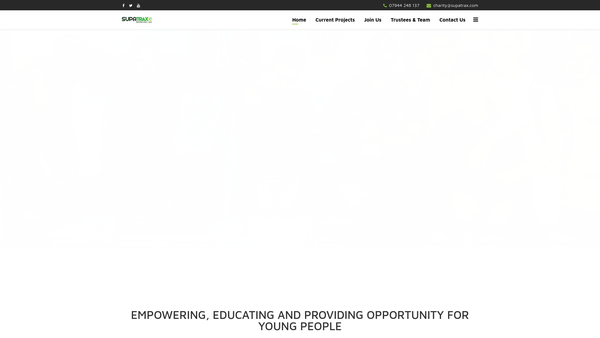 Screenshot of the Supatrax website