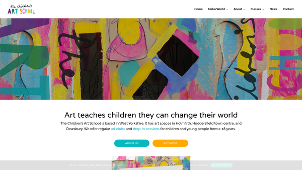 Screenshot of the The Childrens Art School website