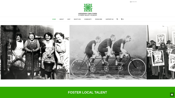 Screenshot of the Cynon Valley Museum Trust website