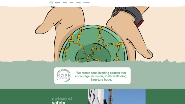 Screenshot of the Hope Trust Cardiff Charitable Incorporated Organisation website