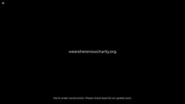 Screenshot of the Wahn Charity "We Are Here Now" website