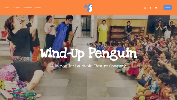Screenshot of the Wind-Up Penguin Theatre Company website