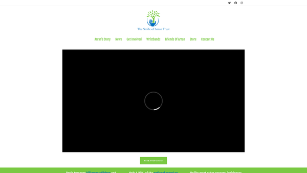 Screenshot of the The Smile Of Arran Trust website