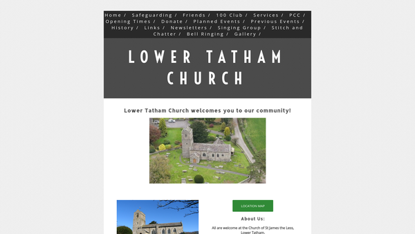 Screenshot of the Friends Of St. James The Less Church, Tatham, Lancashire website