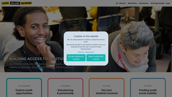 Screenshot of the London Village Network website