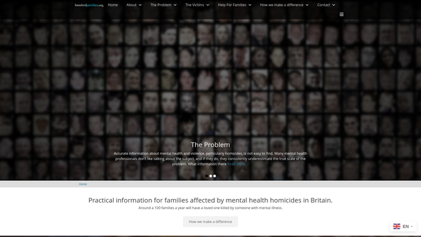 Screenshot of the Hundred Families website