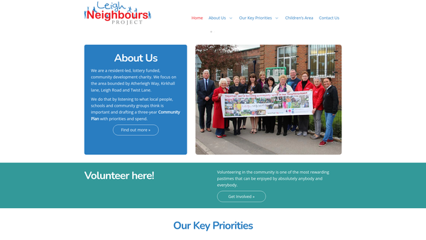 Screenshot of the Leigh Neighbours Project website