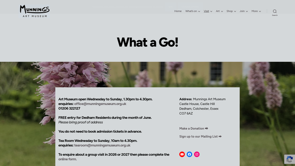 Screenshot of the The Castle House Trust website