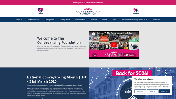 Screenshot of the The Conveyancing Foundation website