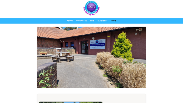 Screenshot of the Lordshill Community Association CIO website