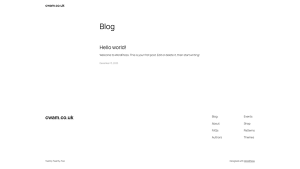 Screenshot of the Christ's Way Assembly Ministries website