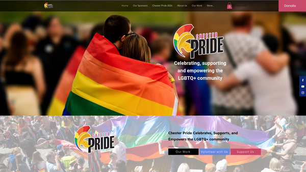 Screenshot of the Chester Pride website