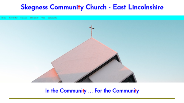Screenshot of the Skegness Community Church website