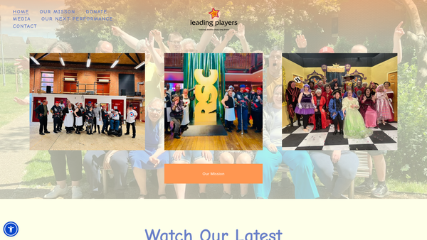 Screenshot of the Leading Players website