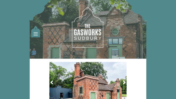 Screenshot of the Sudbury Gasworks Restoration Trust Limited website