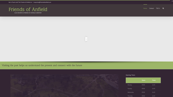 Screenshot of the Friends Of Anfield website