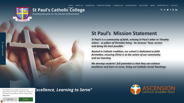 Screenshot of the St Paul's Together website