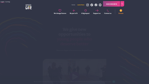 Screenshot of the We Mind The Gap website