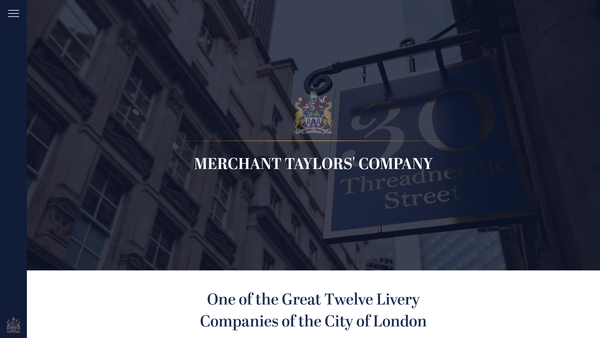Screenshot of the The Merchant Taylors' Foundation website
