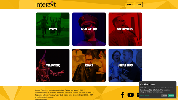 Screenshot of the Interakt Community website